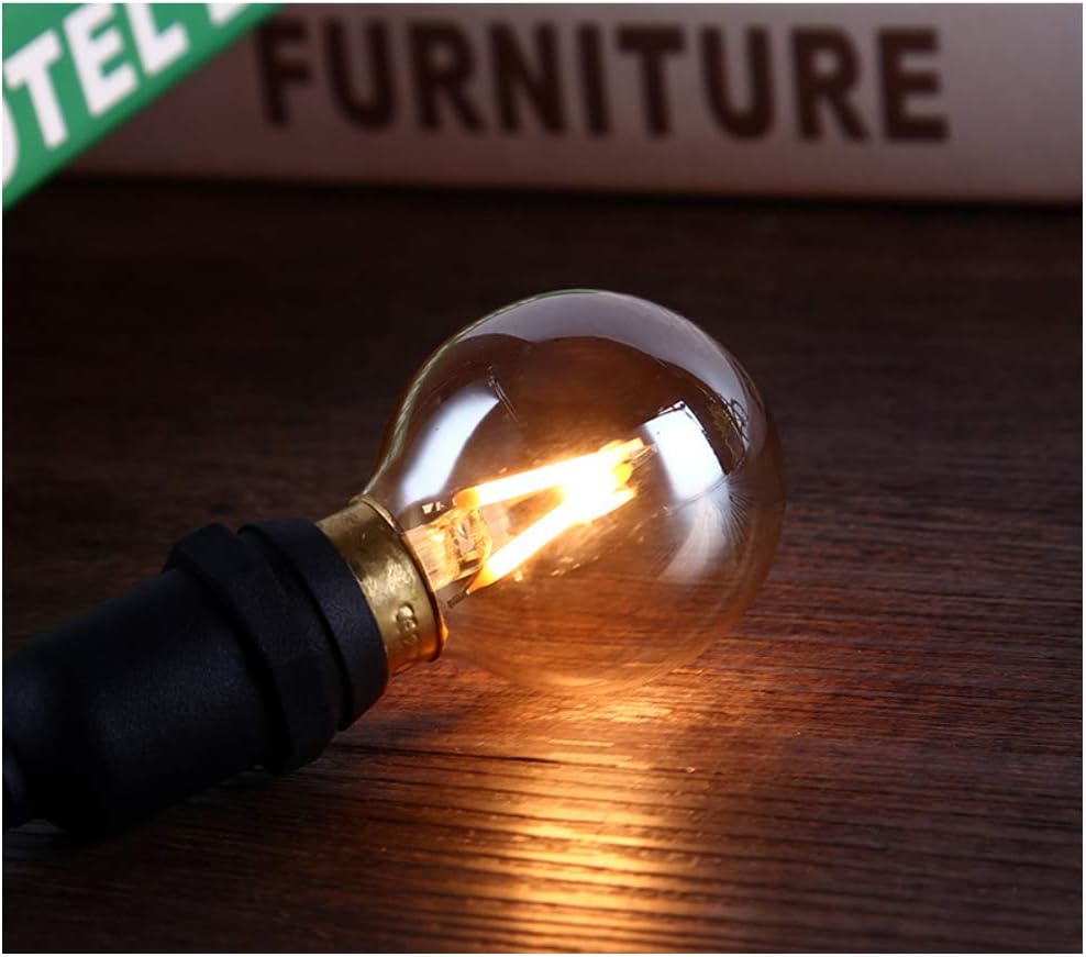 MaoTopCom Bombillas LED E14 Vintage Edison de 1 W, no regulables, base europea de 2200 K, blanco cálido de 10 W, repuesto de filamento equivalente a