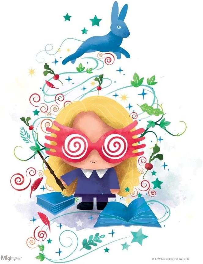 MIGHTYPRINT Harry Potter  Arte de pared  Luna Lovegood  Color de agua  Arte de pared con licencia oficial  NO hecho de papel  Decoración fuerte