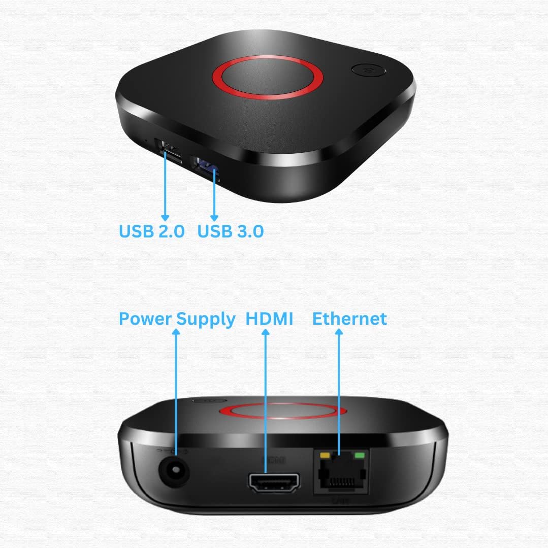 Raxxio MAG524w3 Linux 4.9 Set-Top Box, Amlogic S905X2 Chipset con 1 GB DDR3 RAM y 4 GB de memoria flash, 4K y HEVC, doble banda 2.4G5G 2T2R ac WiFi,