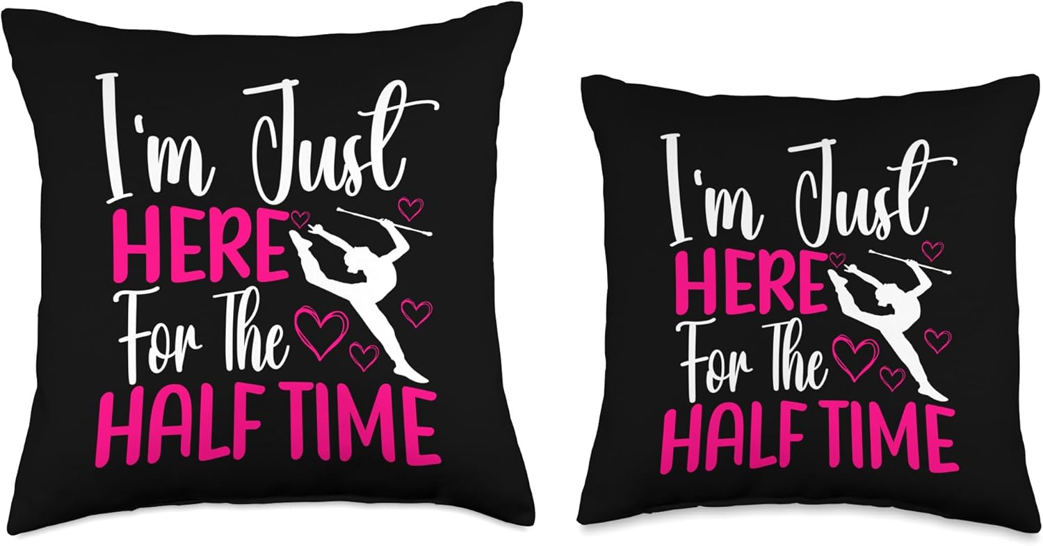 Baton Twirling Apparel Baton Twirler Majorette Twirling Outfit Majorette Baton Twirler Throw Pillow, 18×18, Multicolor