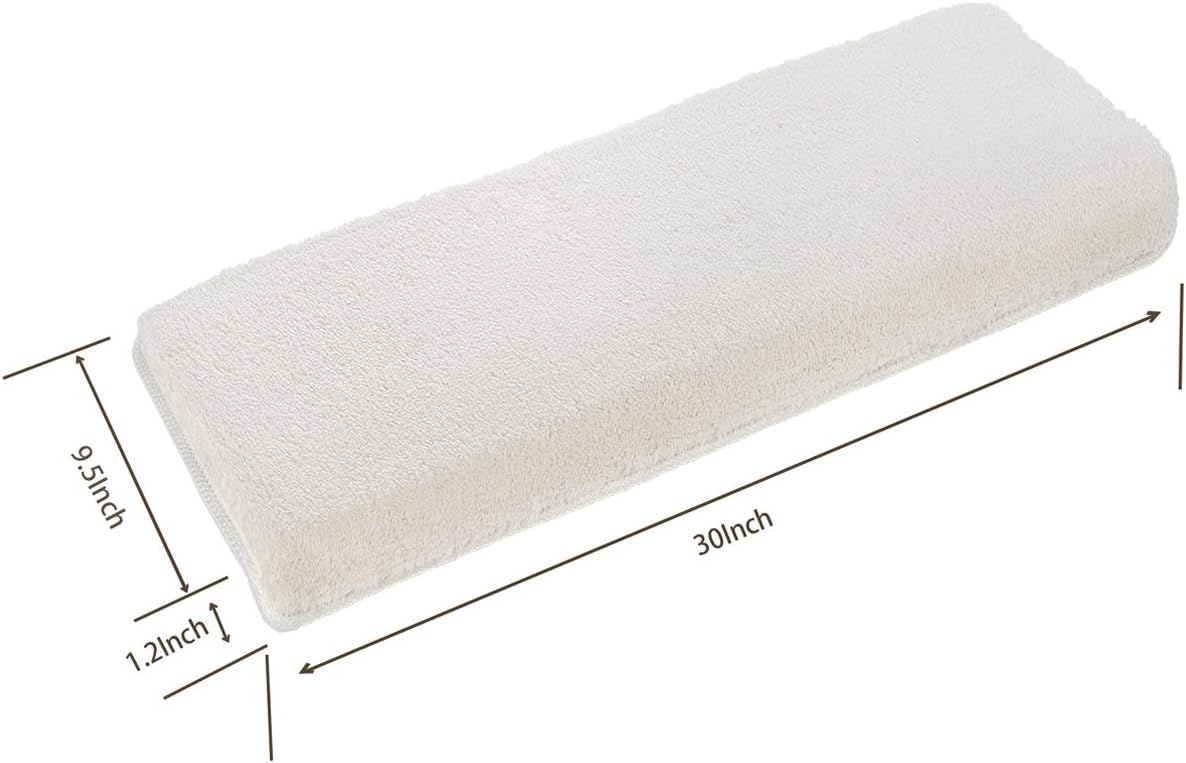 PURE ERA Protectores de escalera para interiores ultra afelpados, suaves, para interiores, aptos para mascotas, cinta antideslizante, sin lavable,