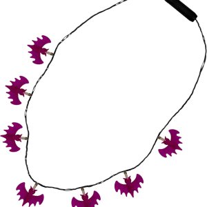 Windy City Novelties Divertidos collares de Halloween con luz LED espeluznante, 3 modos de luz, accesorios de Halloween para dulce o truco Windy City Novelties Divertidos collares de Halloween con luz LED espeluznante, 3 modos de luz, accesorios de Halloween para dulce o truco