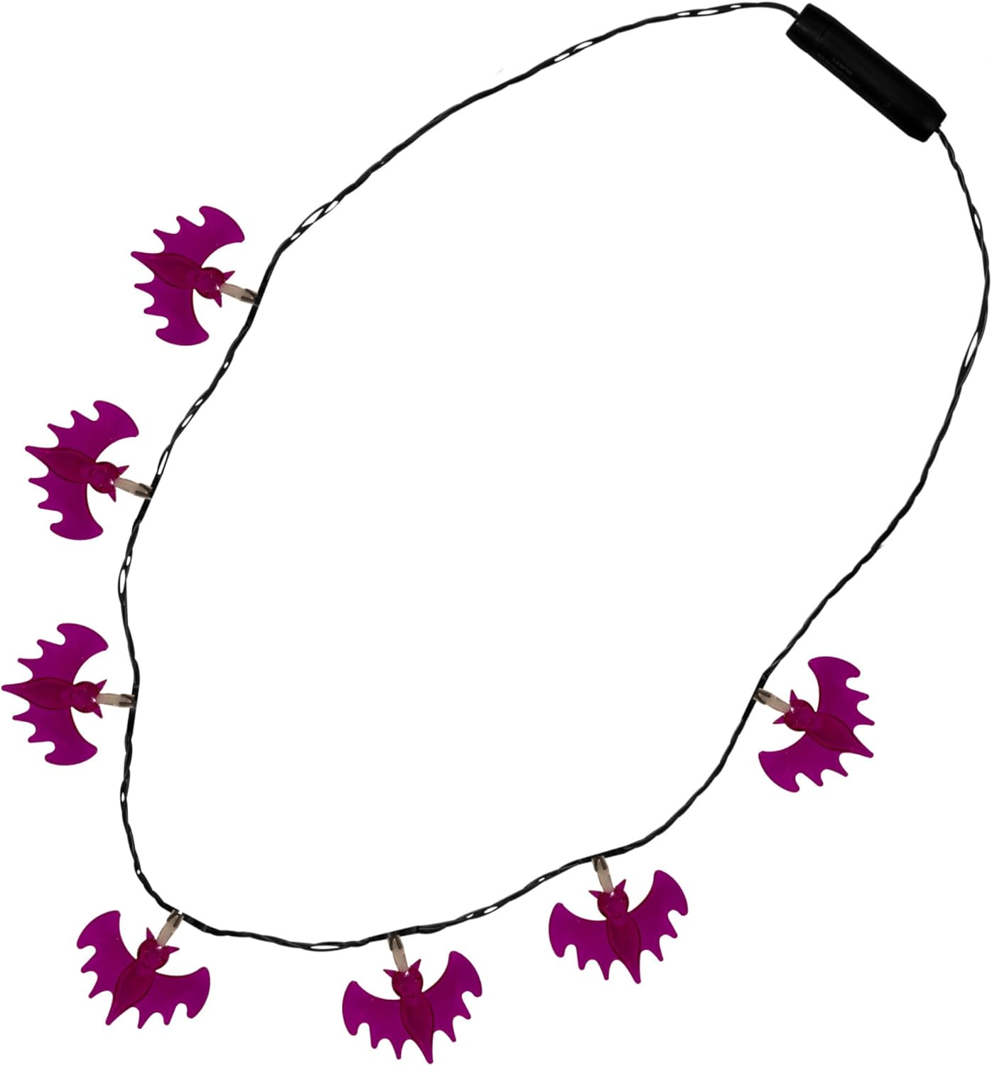 Windy City Novelties Divertidos collares de Halloween con luz LED espeluznante, 3 modos de luz, accesorios de Halloween para dulce o truco