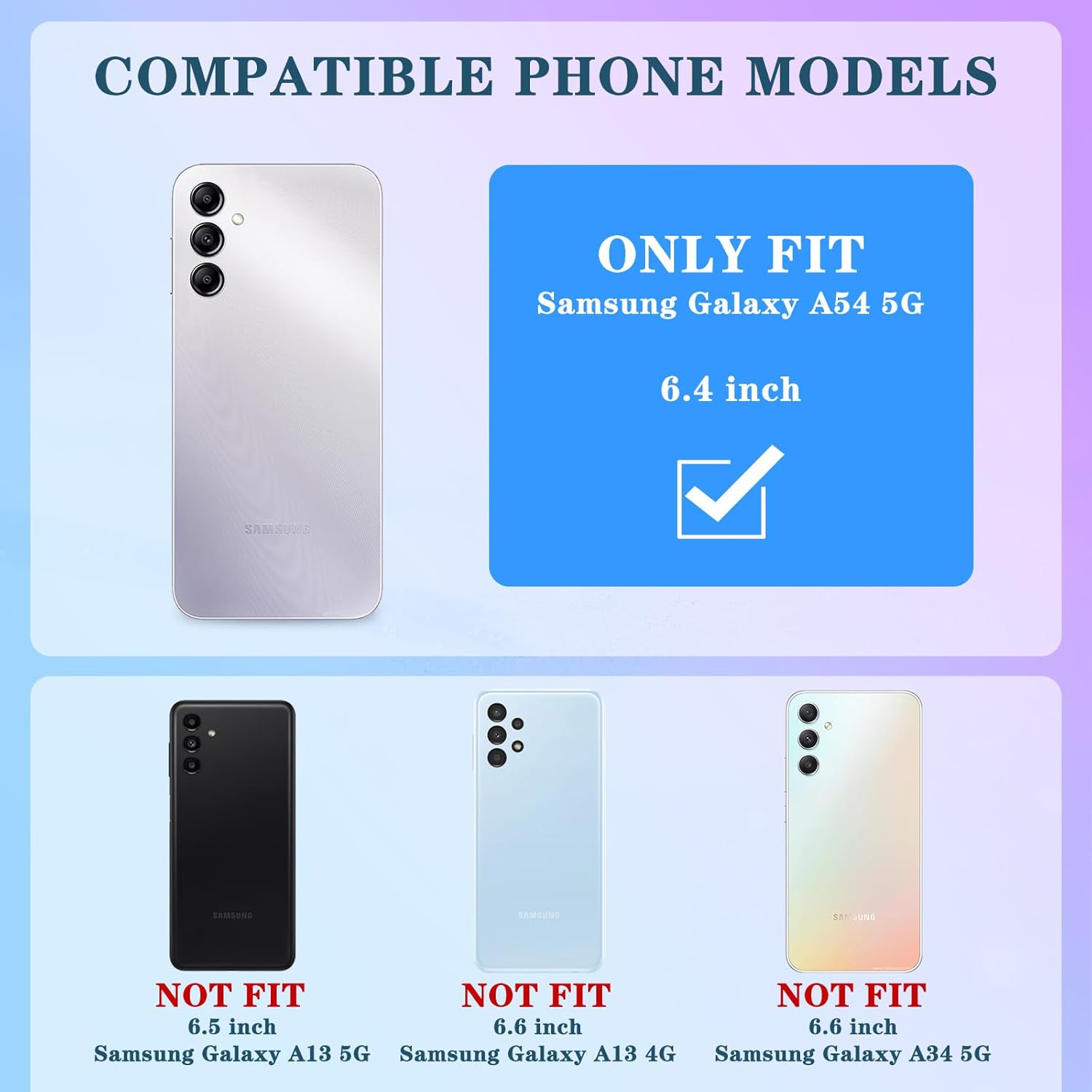 Coralogo Funda para teléfono Samsung Galaxy A54 5G 3 en 1 con purpurina brillante para mujeres y niñas, funda brillante con bonito diseño floral de