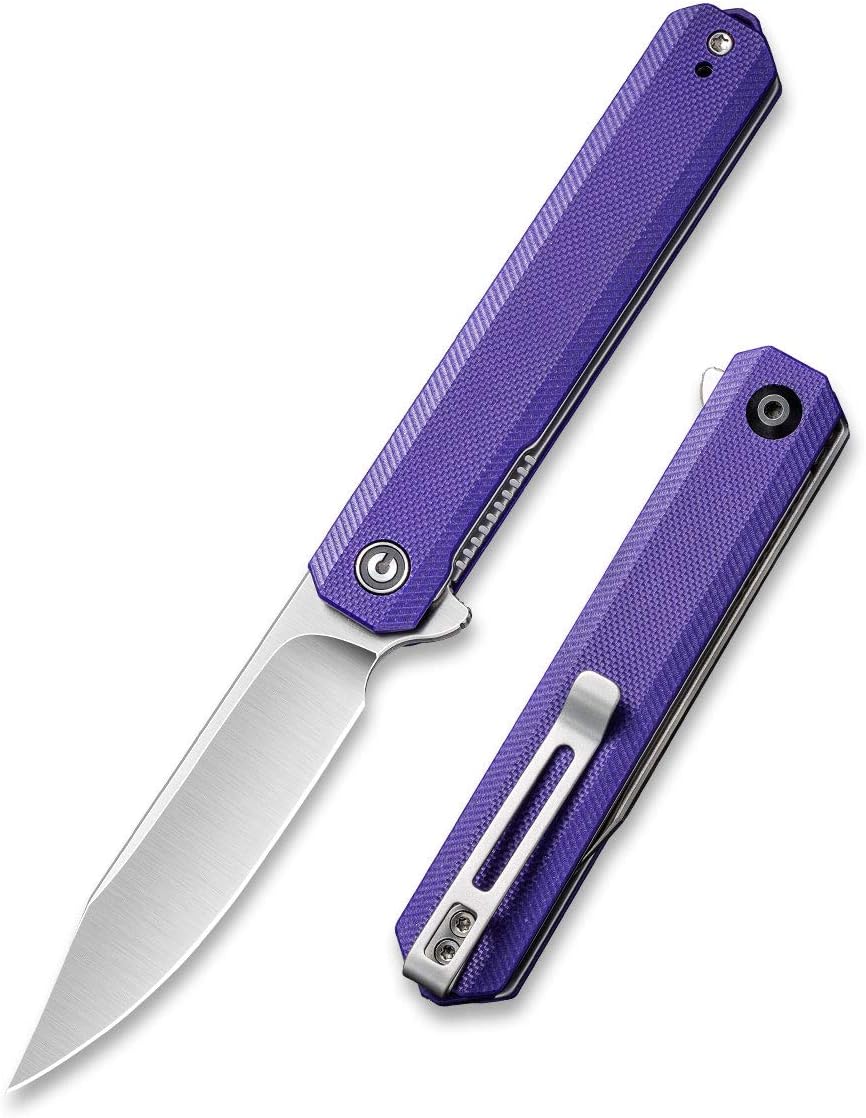 CIVIVI Chronic – Cuchillo de bolsillo plegable, cuchillo de caza de supervivencia al aire libre con hoja 9Cr18MoV de 3.22 pulgadas, mango G10,