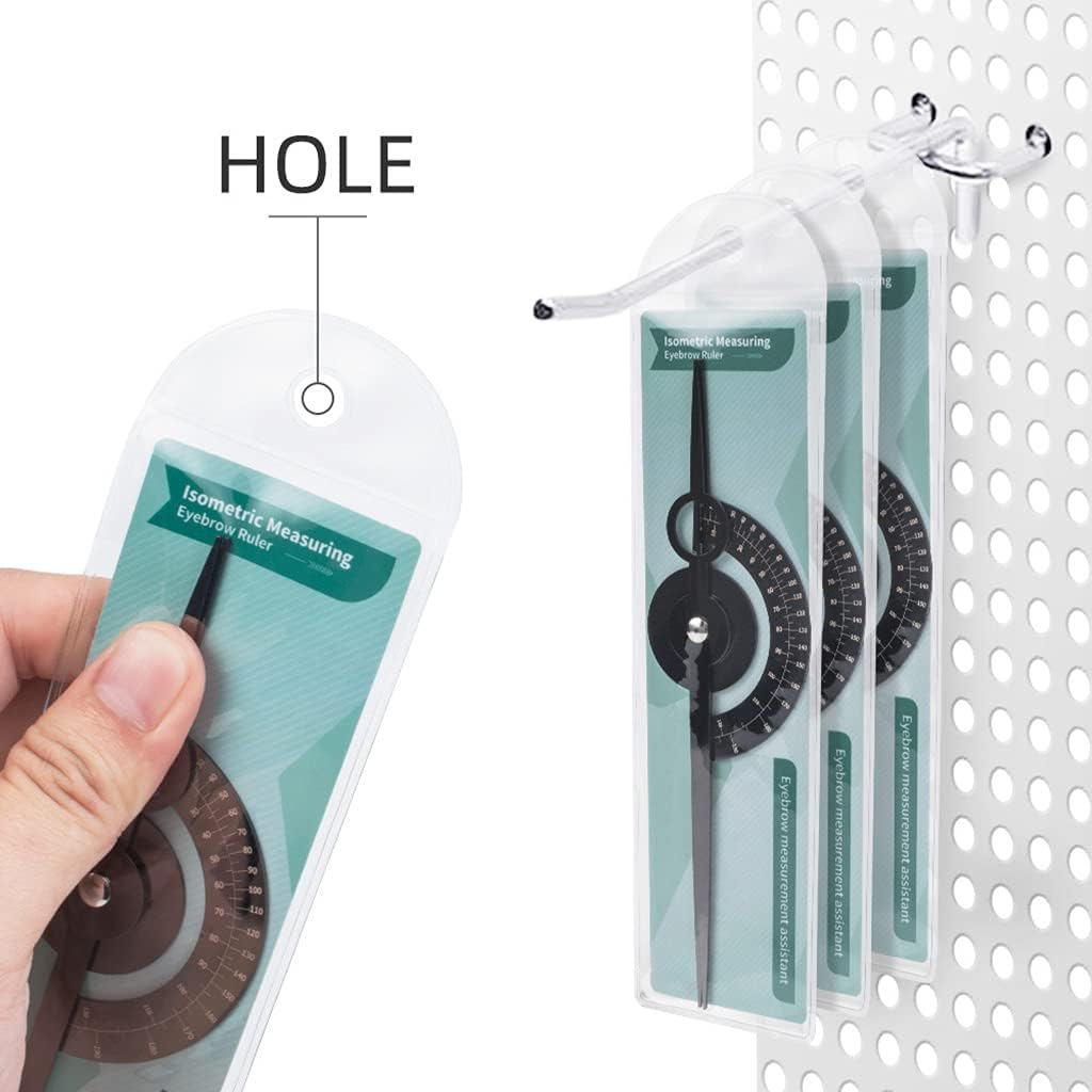1 regla de cejas, regla de plantilla de cejas, regla de guía de cejas, regla de guía de cejas, herramienta de medición de cejas ajustable, color al