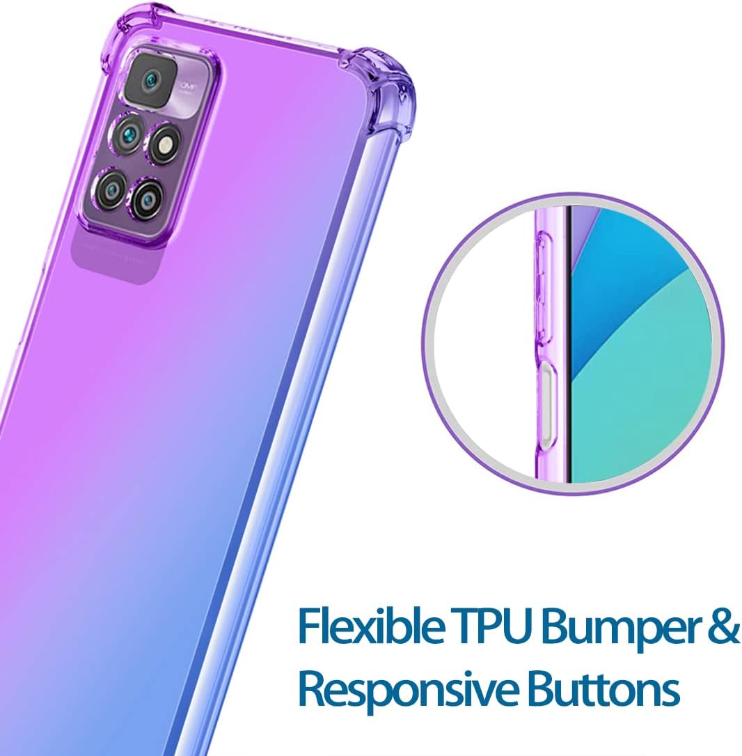 Funda para Xiaomi Redmi 10 Redmi 10 Prime Redmi 10 2022, funda transparente degradada delgada antiarañazos TPU a prueba de golpes Funda protectora
