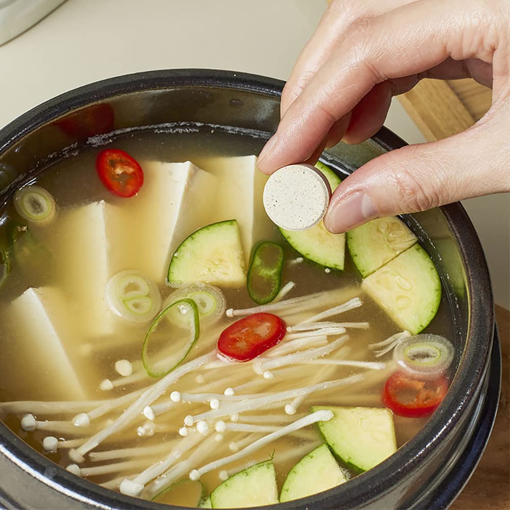 Jwellfood Caldo coreano Stock Masterpiece Tableta Sabor picante, individual 20 ct