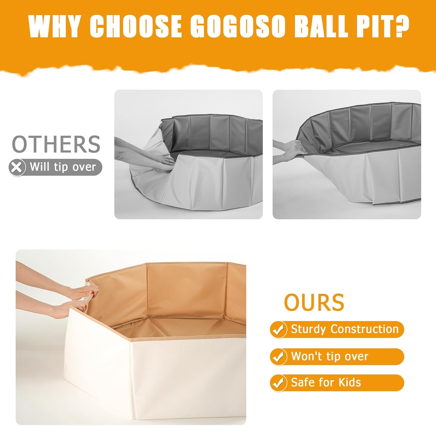 Piscina hexagonal para niños, perros y gatos  Piscina para bebés y piscina plegable para niños pequeños  Construcción robusta divertida área de