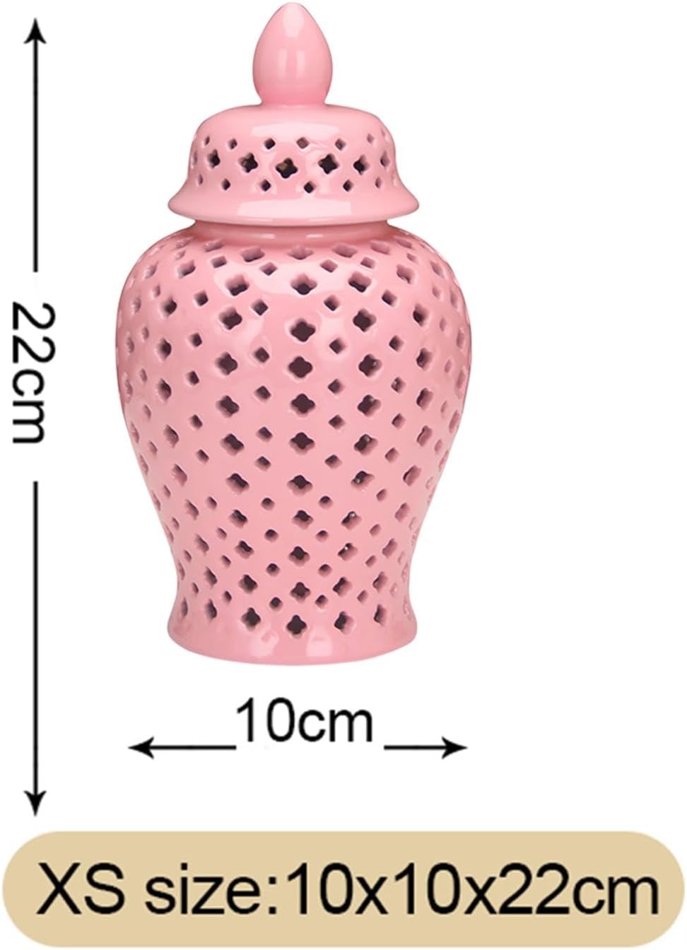 IEUDNS Tarro de cerámica de jengibre decorativo para almacenamiento, jarrón decorativo para decoración multiusos, arreglo floral, florero decorativo