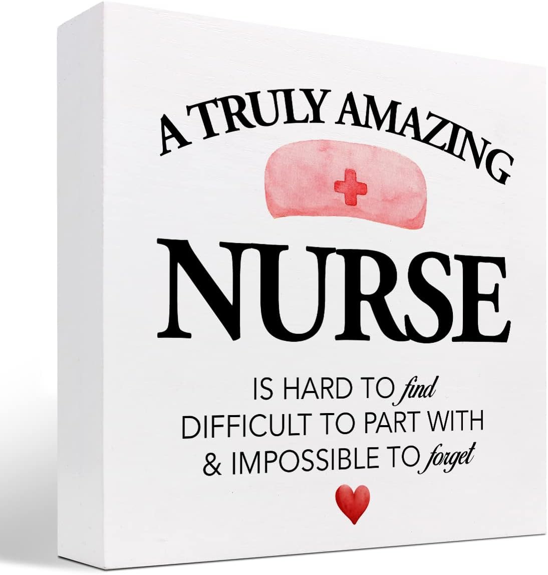 A Truly Amazing Nurse is Hard to Find – Letrero de madera para decoración de escritorio, regalo de agradecimiento para enfermera, caja de madera,