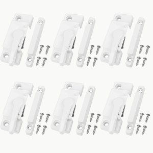 WAO ZONE Paquete de 6 cierres de ventana de seguridad, para ventanas correderas verticales y horizontales y ventanas individuales o dobles de vinilo WAO ZONE Paquete de 6 cierres de ventana de seguridad, para ventanas correderas verticales y horizontales y ventanas individuales o dobles de vinilo