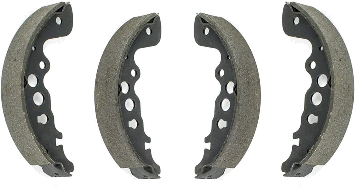 Detroit Axle – Pastillas de freno semimetálicas delanteras y zapatas de freno traseras de repuesto para Chevrolet Tracker Suzuki Vitara 1999-2004 –