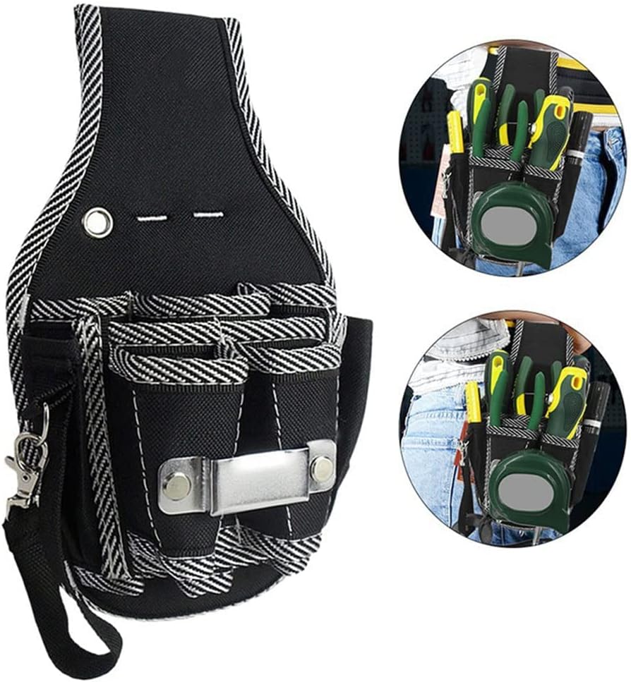 Bolsa de herramientas de bolsillo, 7 bolsillos para la cintura, bolsa de herramientas de bolsillo, bolsa de cinturón de bolsillo, soporte de taladro