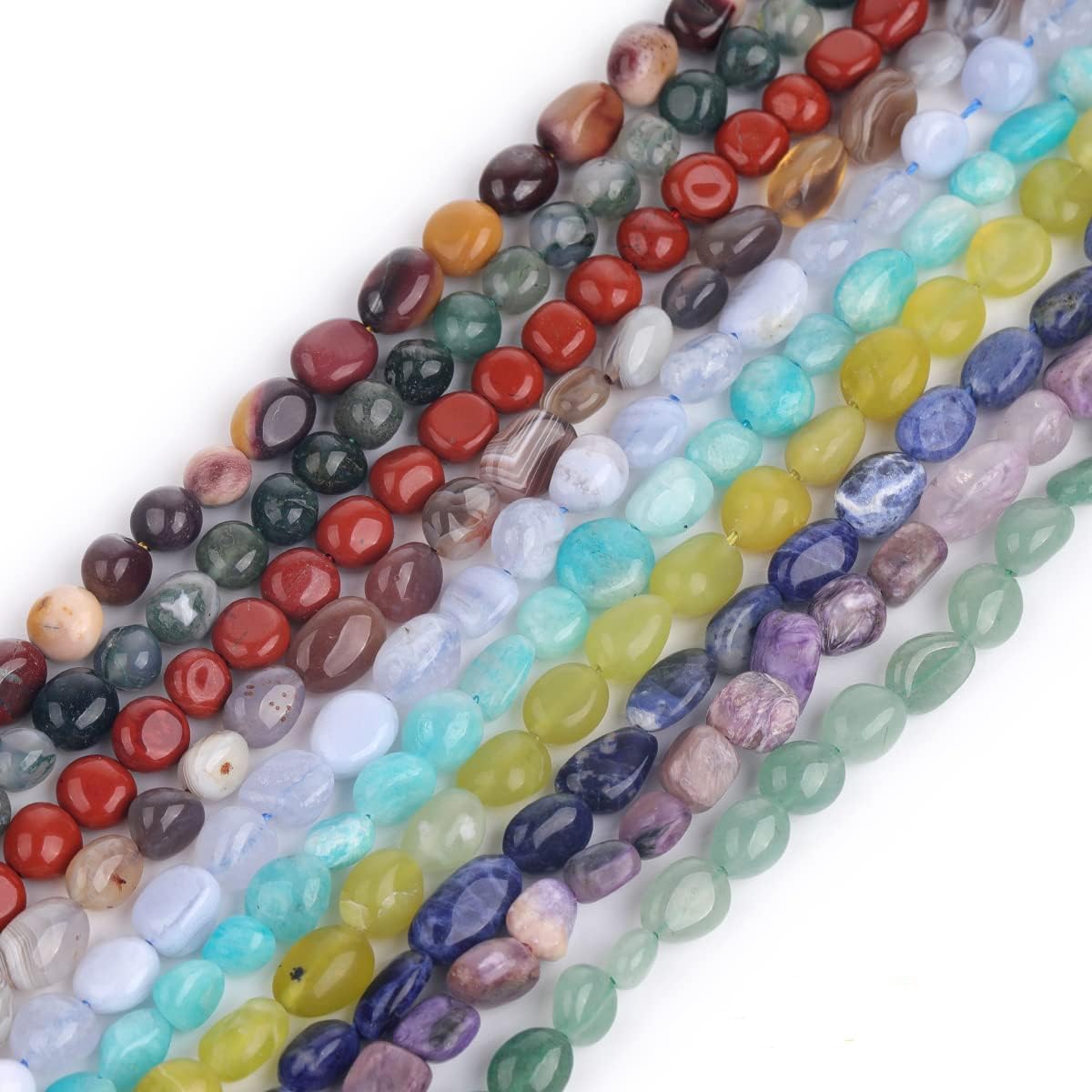 50 cuentas de amatista natural de 0.197-0.315 in de forma libre irregular de cuarzo de cristal caído, cuentas sueltas para hacer joyas, pulseras,