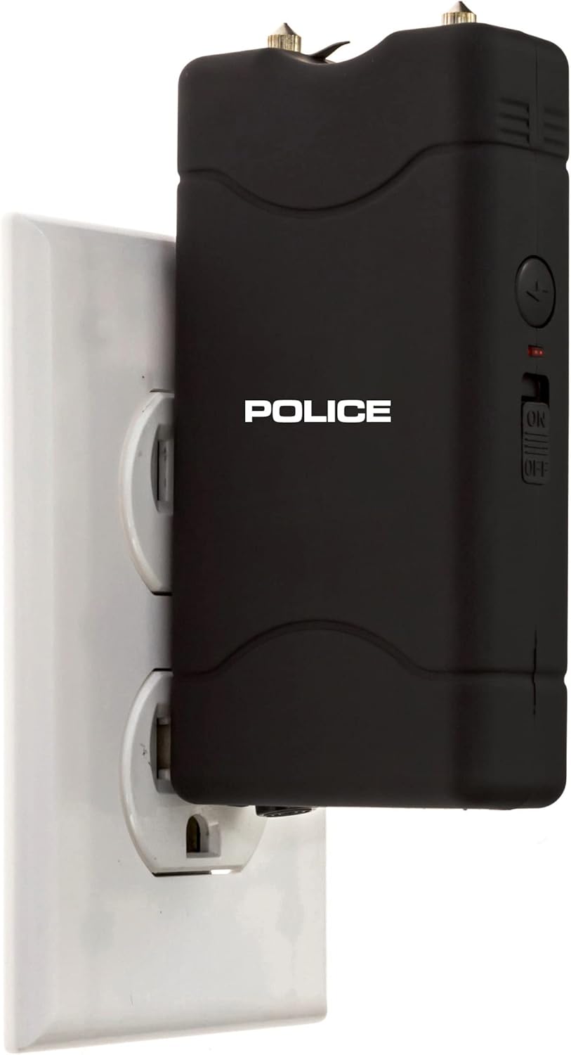 Police Stun Gun Burn Pepper Spray Combo Mujeres Hombres Autodefensa – 800 Negro
