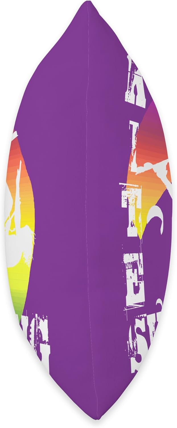 Surfing with Freestyle Kitesurfer and Kite 11 Throw Pillow, 18×18, Multicolor