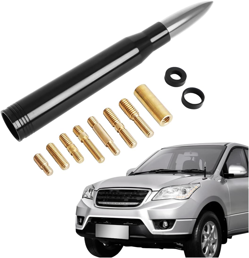 Antena de bala para automóvil, antena universal de repuesto para camión, antena de radio para automóvil, accesorios geniales para automóvil