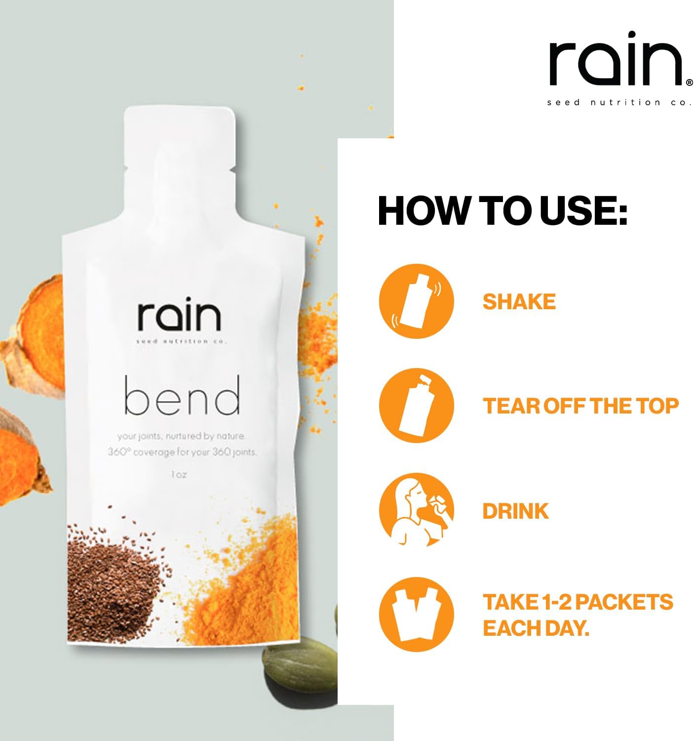RAIN Bend Powerful Superfood – 1 Oz. (30 Packets)