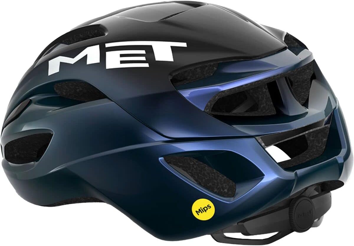 MET – RIVALE MIPS – Casco de bicicleta  Ciclismo de carretera  Ligero, aerodinámico, ventilado  Hombres, mujeres, adultos  3 tamaños  Negro, blanco,