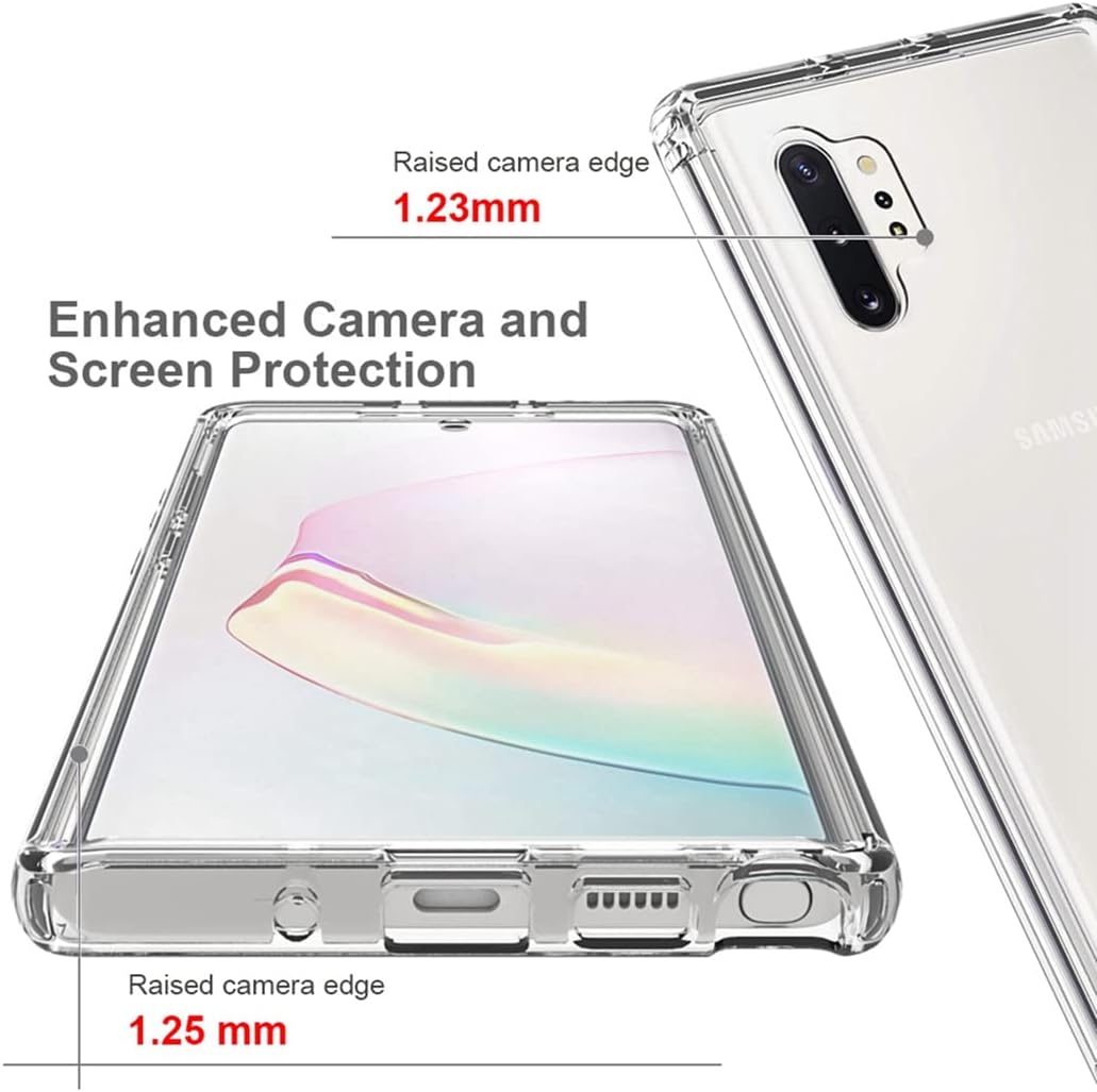 Vavies Funda compatible con Galaxy Note 10 PlusNote 10+ N975U con protector de pantalla de vidrio templado, cuerpo completo, a prueba de golpes,
