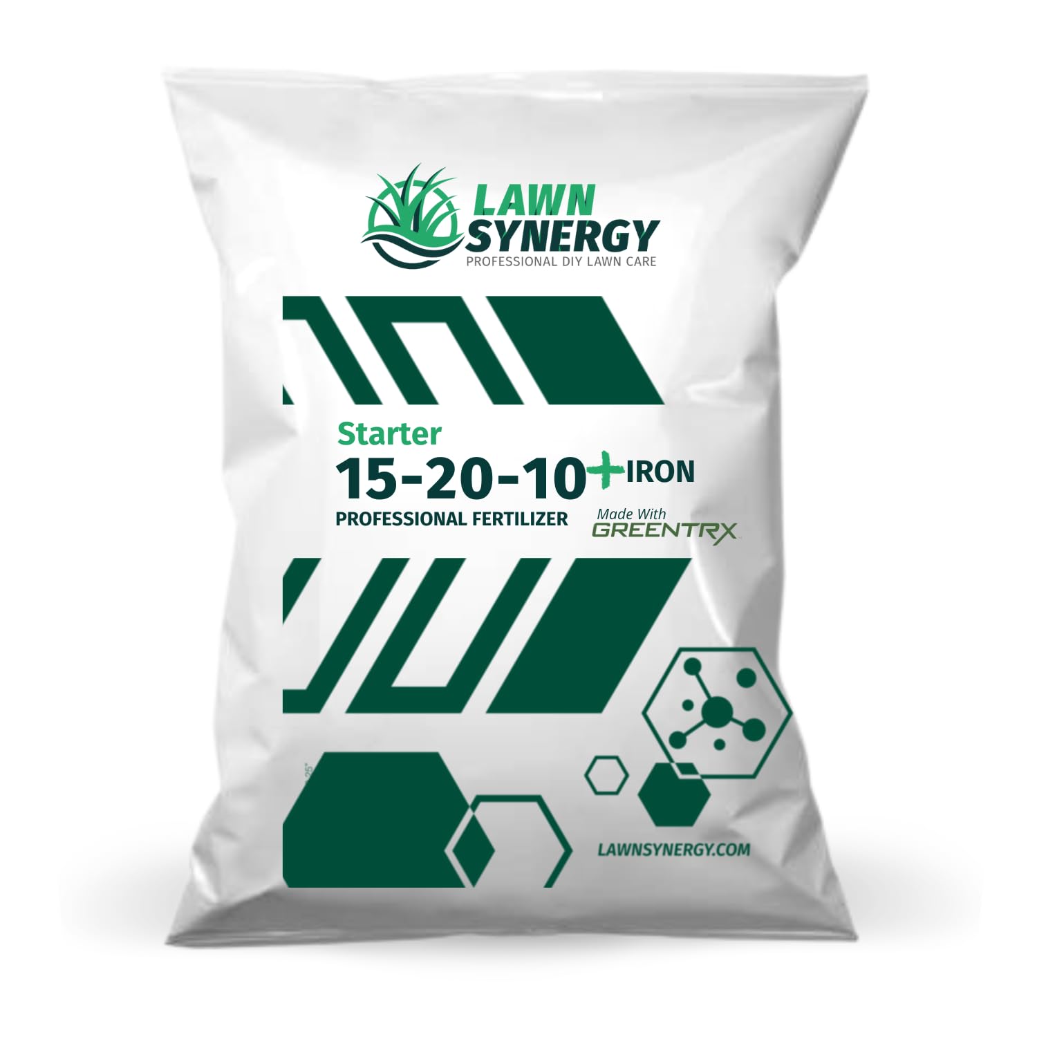 15-20-10 Fertilizante de inicio – 20% de liberación lenta, 3.5% de hierro y greenTRX Bios – 1 bolsa cubre hasta 7,000 pies cuadrados (25 libras)