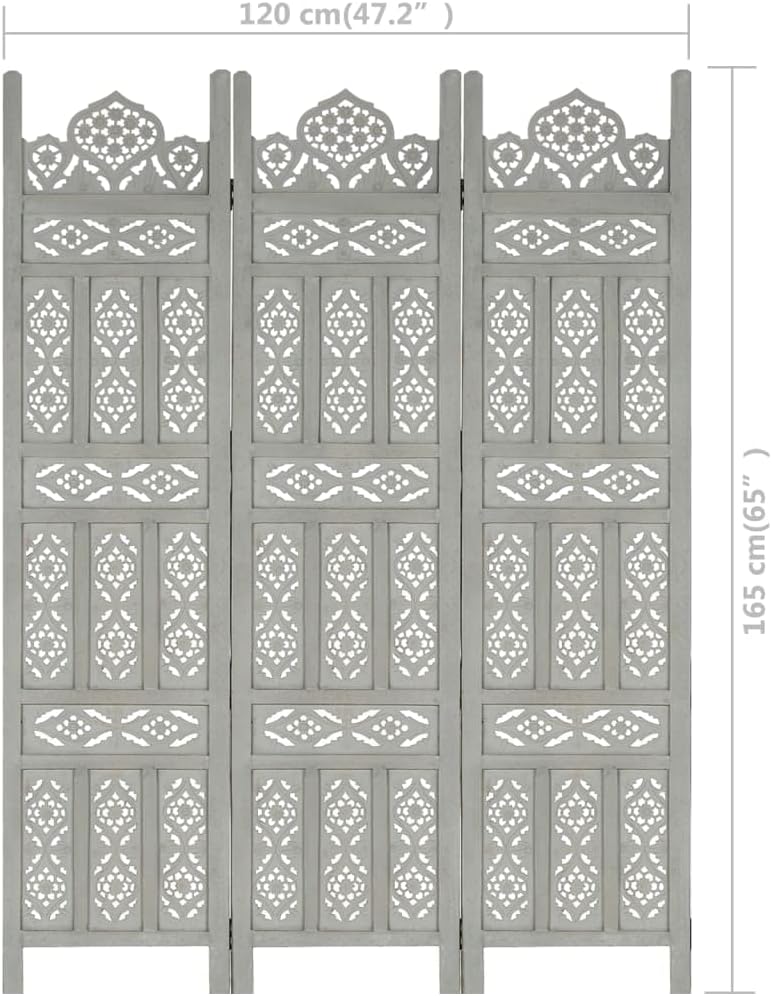 SKM – Divisores de habitación de 3 paneles tallados a mano, pantallas de privacidad plegables para dormitorio, oficina, apartamento, estudio, hotel,