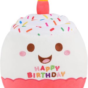 Peluche de pastel de cumpleaños de 12 pulgadas, lindo juguete de peluche de pastel de cumpleaños, decoración de fiesta de cumpleaños, regalo de Peluche de pastel de cumpleaños de 12 pulgadas, lindo juguete de peluche de pastel de cumpleaños, decoración de fiesta de cumpleaños, regalo de