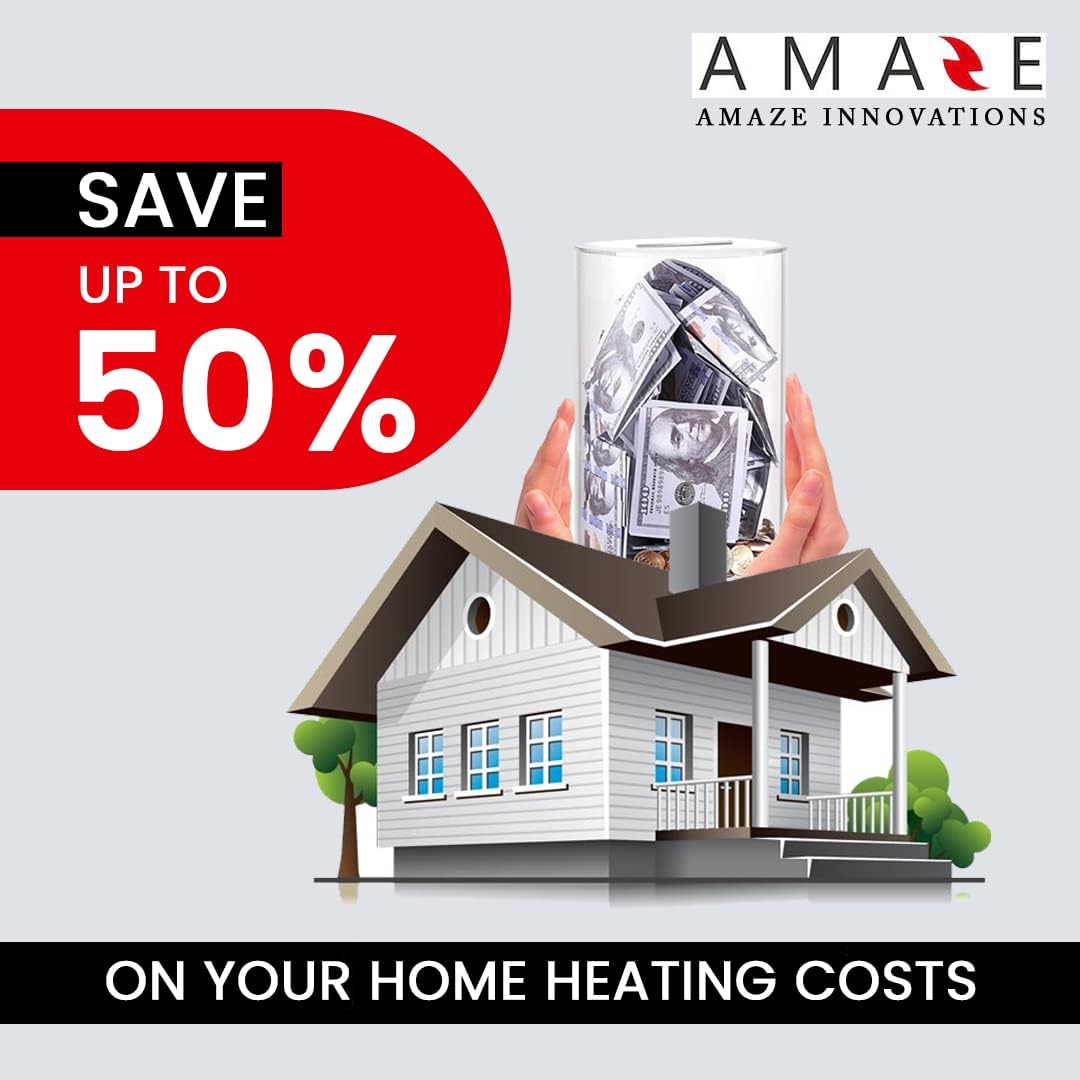 Amaze-Heater Calentador eléctrico de panel de vidrio de convección dual modelo CLASSIC  120 V, 450900 W (15343068 BtuHr)  Ideal para habitaciones de