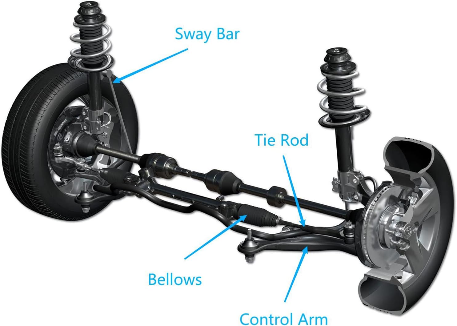 Kit de suspensión de brazo de control delantero inferior 2007-2011, barra estabilizadora de rótula, reemplazo de barra de acoplamiento para Toyota