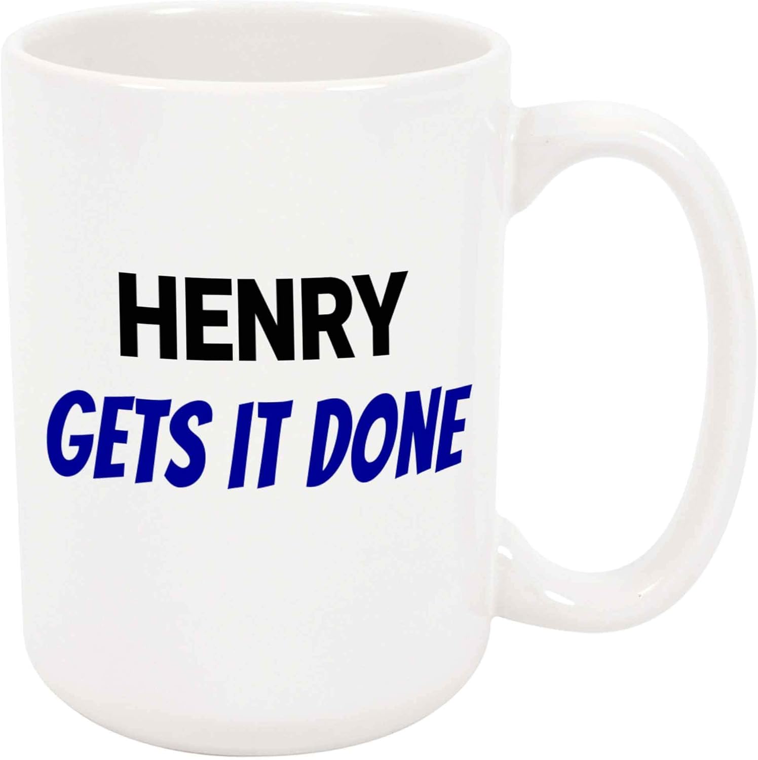 Henry Gets It Done Taza de café  Taza de cerámica personalizada con nombre, taza personalizada, regalo de cumpleañosNavidad, regalo de vacaciones,