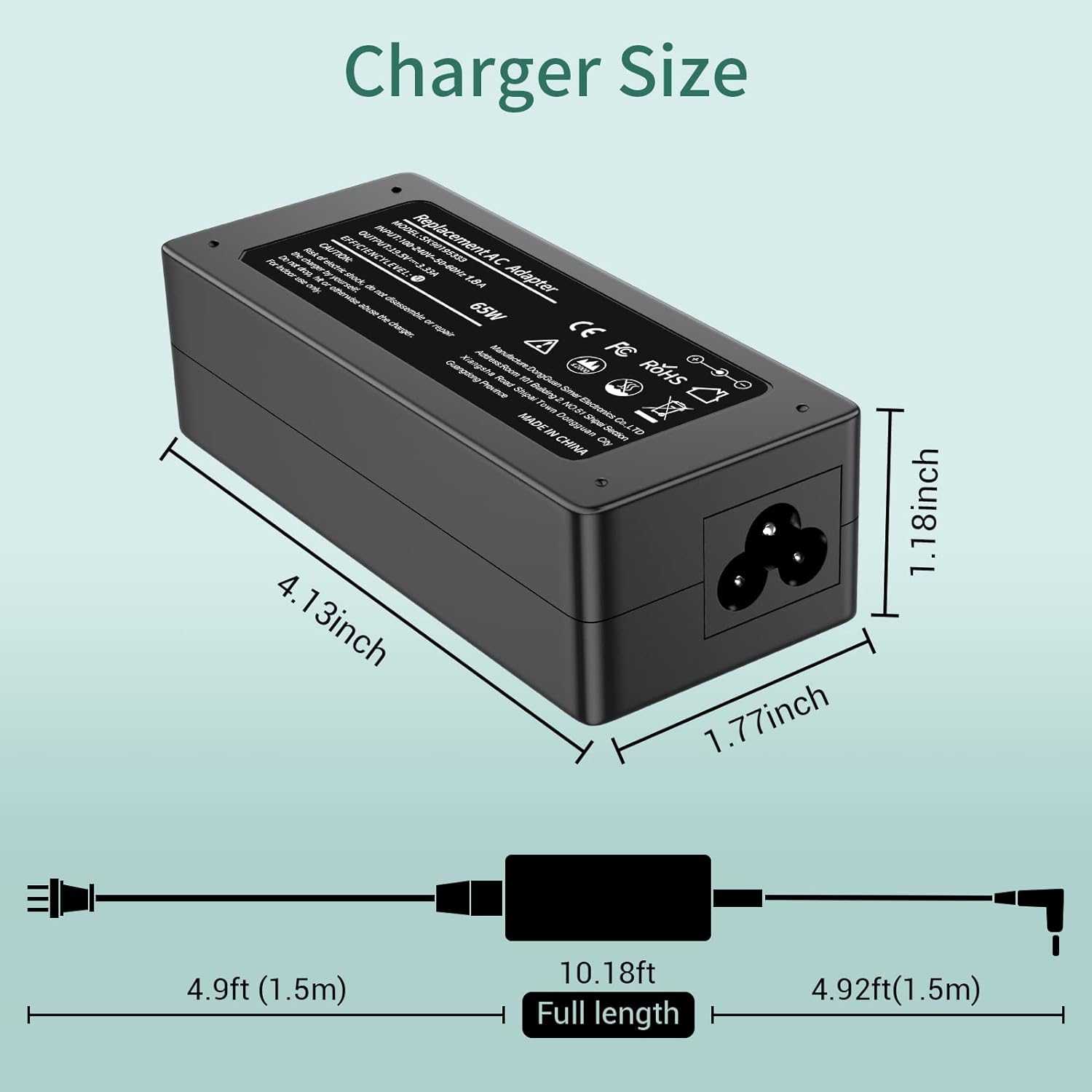 Cargador adaptador de CA para HP 15Z-EF100, 17-BY1091NR