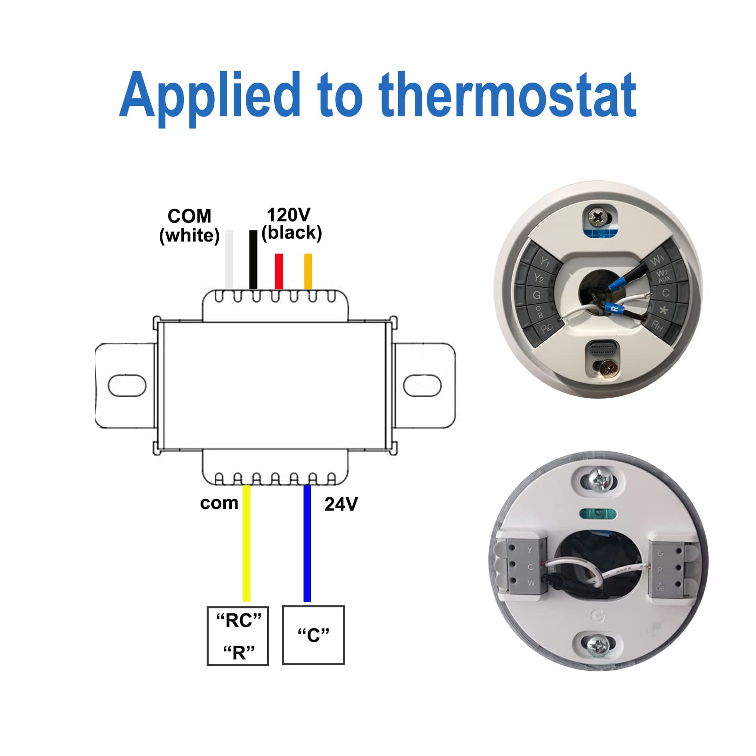 Transformador de control 40VA, primario 120, 208, 240V secundario 24V, para Rheem 46-101905-01, PF42440 44504 4031F, termostato, adaptador de