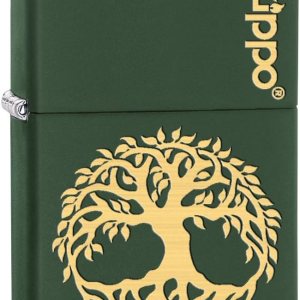 Zippo Encendedor Árbol de la Vida Grabado – Verde Mate 79509 Zippo Encendedor Árbol de la Vida Grabado – Verde Mate 79509