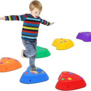 Juego de 6 piedras antideslizantes para niños, bloques de equilibrio para interiores y exteriores, equipo de fitness para niños, promueve la Juego de 6 piedras antideslizantes para niños, bloques de equilibrio para interiores y exteriores, equipo de fitness para niños, promueve la