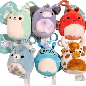 Squishmallows Kellytoy – Llavero de peluche surtido de 3.5 pulgadas con clip de escuadrón (juego de 6 escuadrón de fantasía) Squishmallows Kellytoy – Llavero de peluche surtido de 3.5 pulgadas con clip de escuadrón (juego de 6 escuadrón de fantasía)