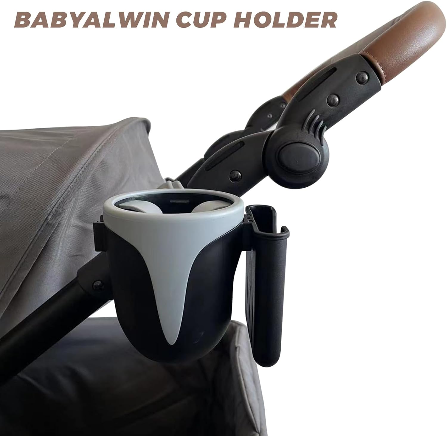 Portavasos para cochecito con soporte para teléfono, portavasos para cochecito Uppabababy, soporte universal 2 en 1 para cochecito, bicicleta, silla