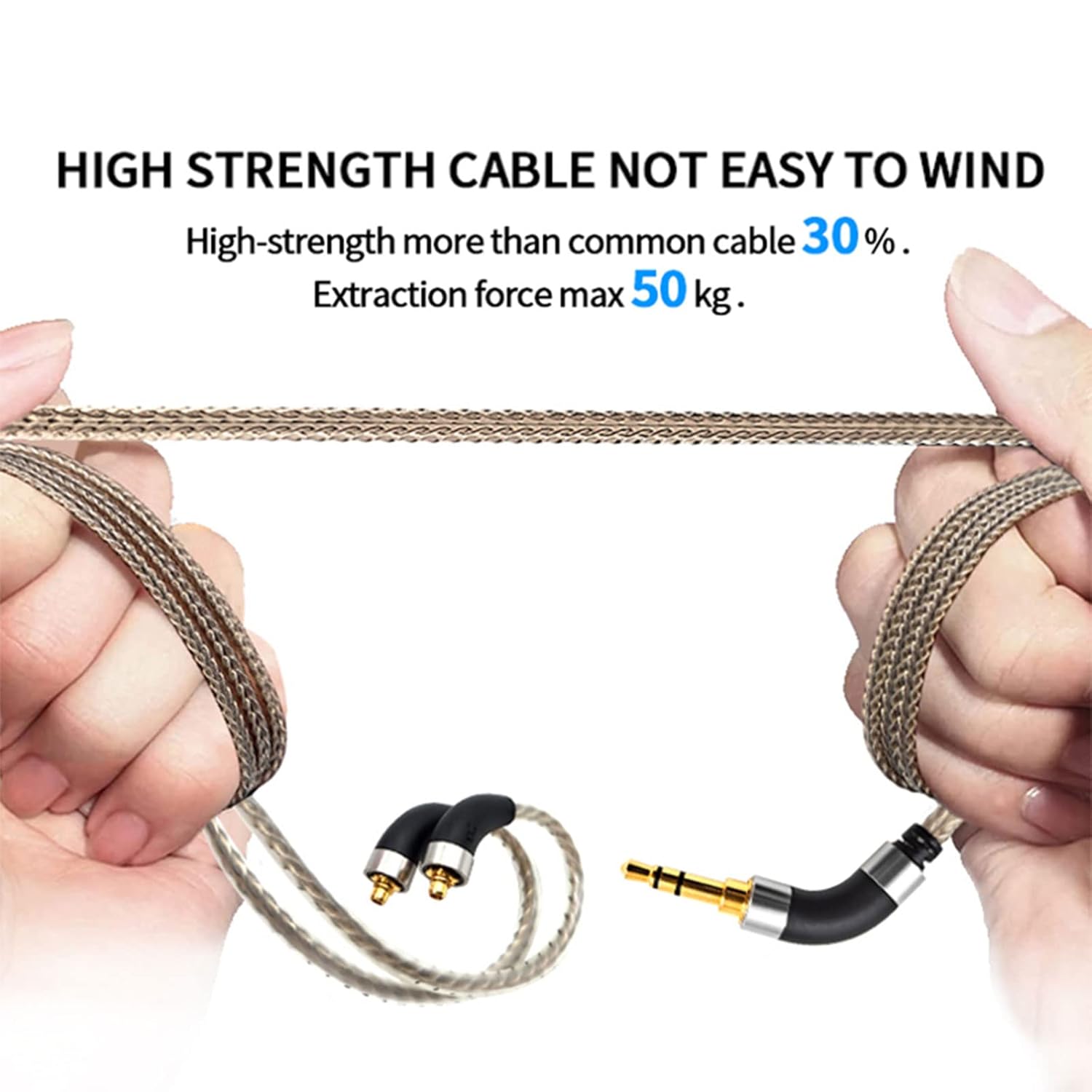OKCSC Cable de auriculares MMCX chapado en plata de cobre monocristalino de alta pureza para audio final E4000E5000B1B2B3A8000Make1Make2Make3 cable