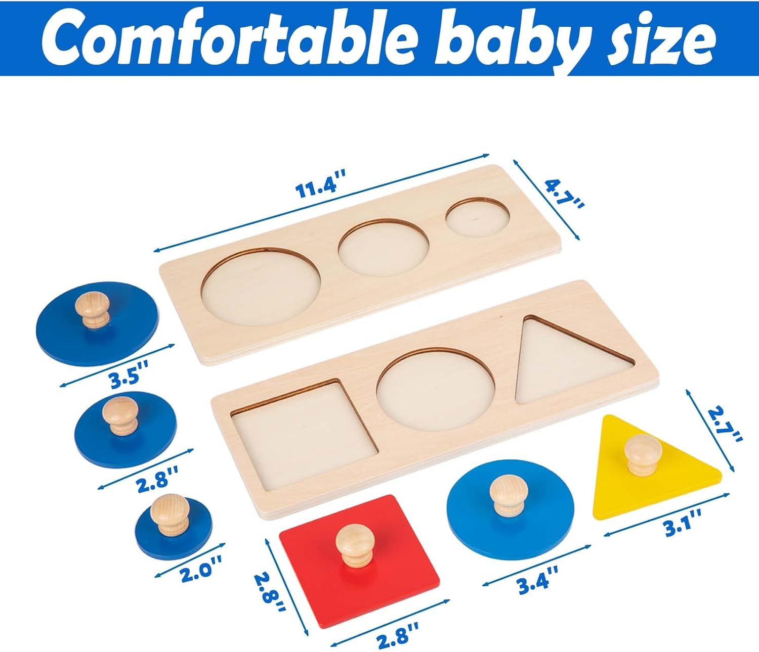 Montessori – Juguetes para bebés de 6 a 12 meses para rompecabezas de múltiples formasrompecabezas de círculos múltiples, juegos para bebés para