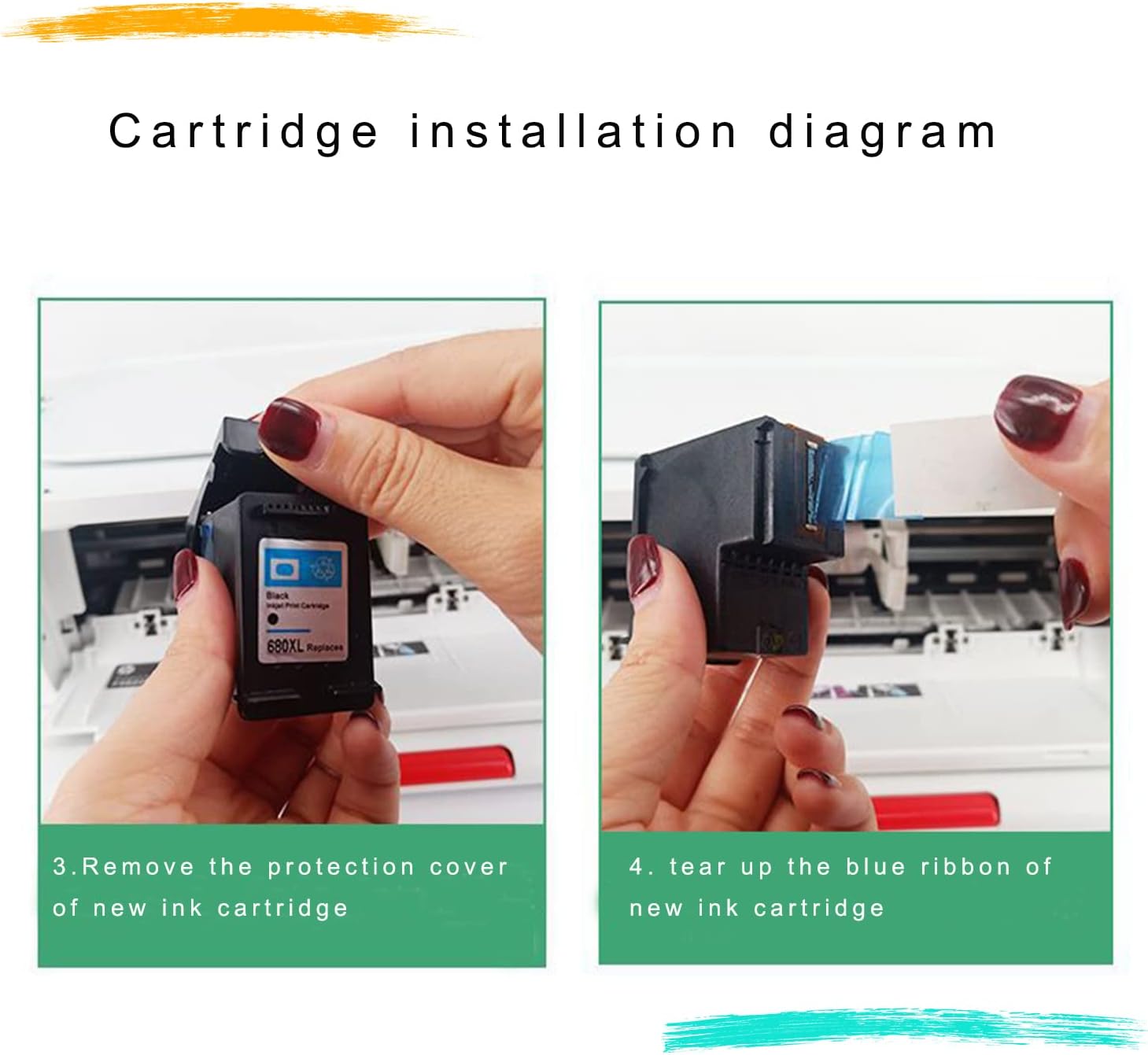 Paquete de 2 cartuchos de tinta negra 63 XL compatibles con cartuchos de tinta compatibles para HP 63XL Officejet 3830 4650 4652 4655 5200 5255 Envy