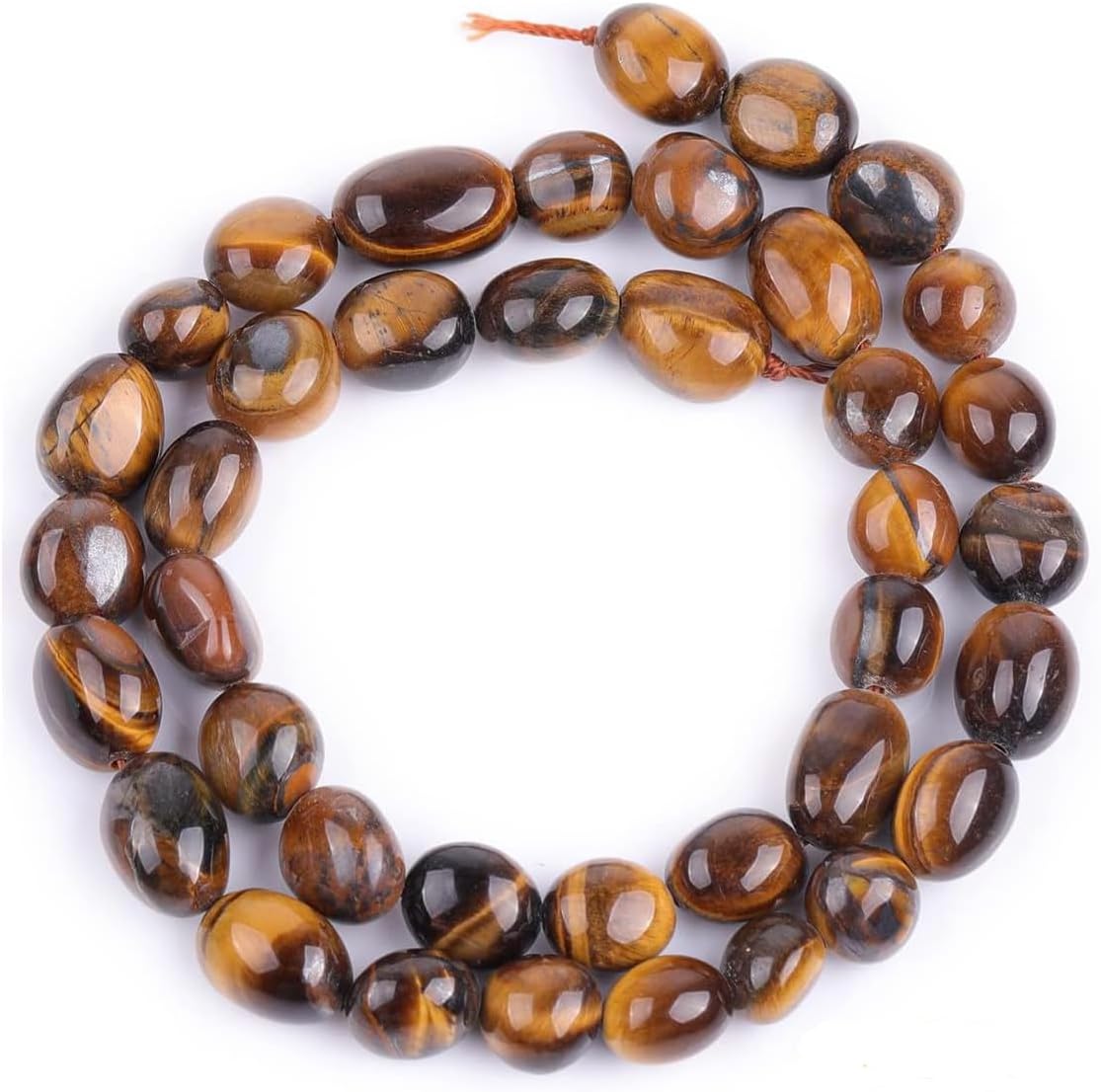 50 cuentas de piedra de ojo de tigre amarillo natural de 0.197-0.315 in de forma libre irregular para hacer joyas, pulseras, collares, aretes