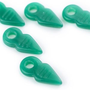 TheBeadChest – Juego de 5 colgantes de cristal Checoslovaquia con agujero grande TheBeadChest – Juego de 5 colgantes de cristal Checoslovaquia con agujero grande