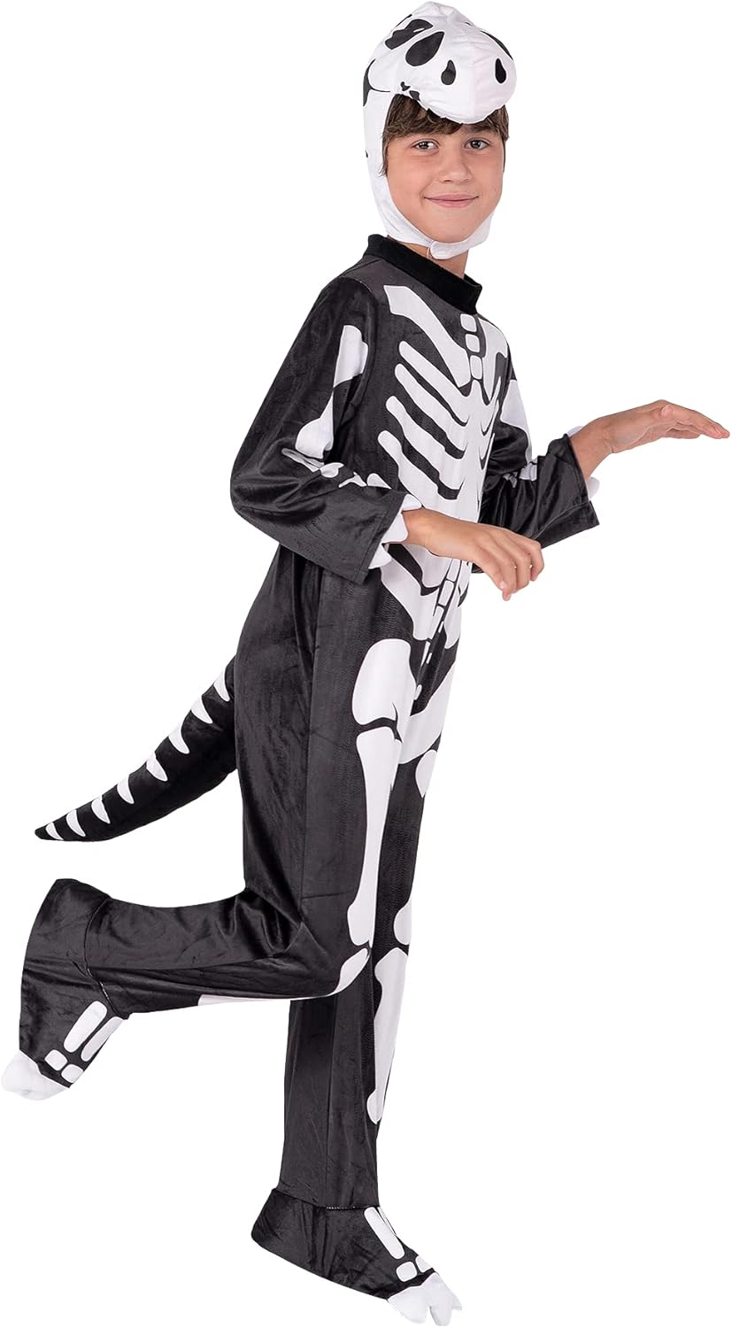 Spooktacular Creations Disfraz unisex de dibujos animados de dinosaurios T-rex con cola para fiesta de disfraces de Halloween
