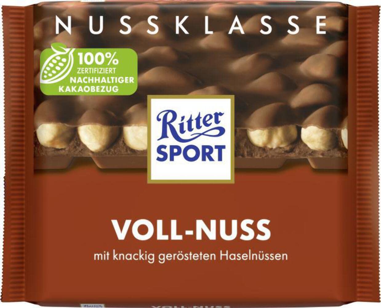 Ritter Sport Chocolate  Nuez entera Ritter Sport Nut Class  Chocolate Ritter  Barras de chocolate alemán  35,2 onzas en total