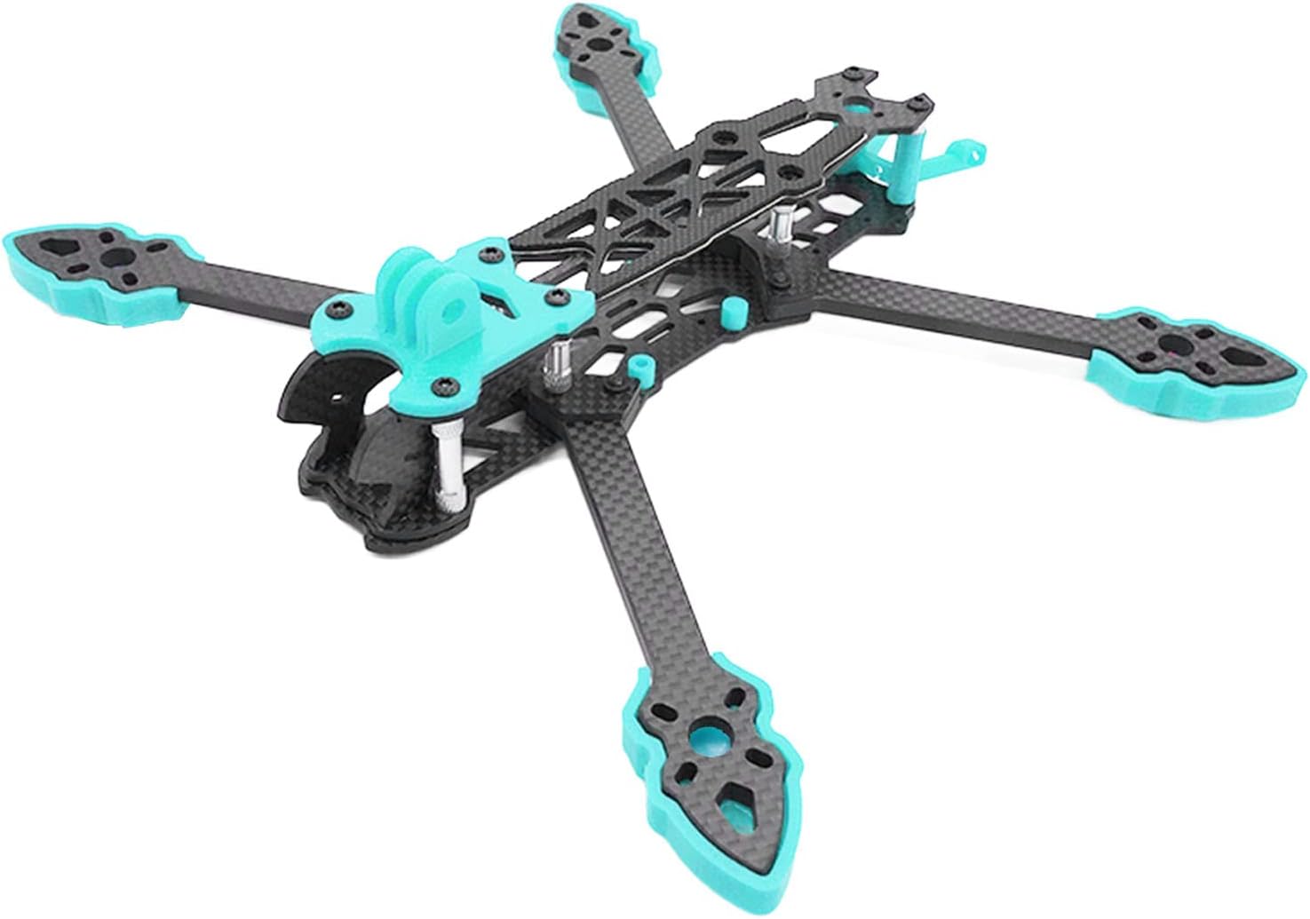 Marco FPV Racing Drone Frame, marco de fibra de carbono RC Quadcopter ligero 8.858 in distancia entre ejes absorción de impactos para RC Drone