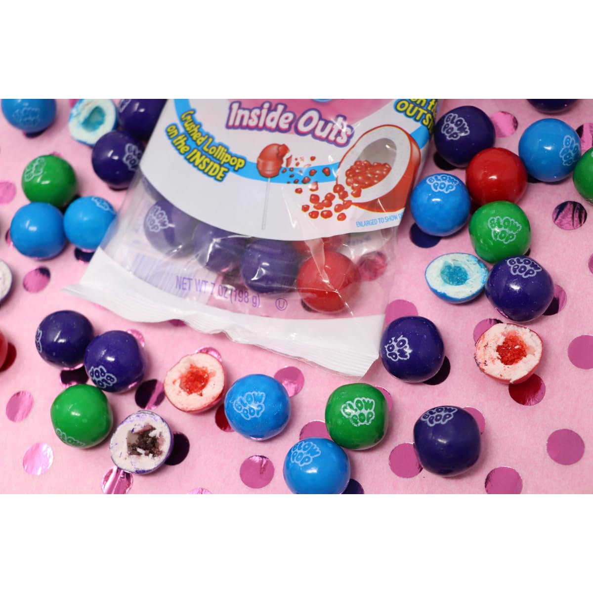 Charms Blow Pop Gumballs Candy Inside Outs Bolsa de 7 onzas  Paquete de 2 (14 onzas en total)