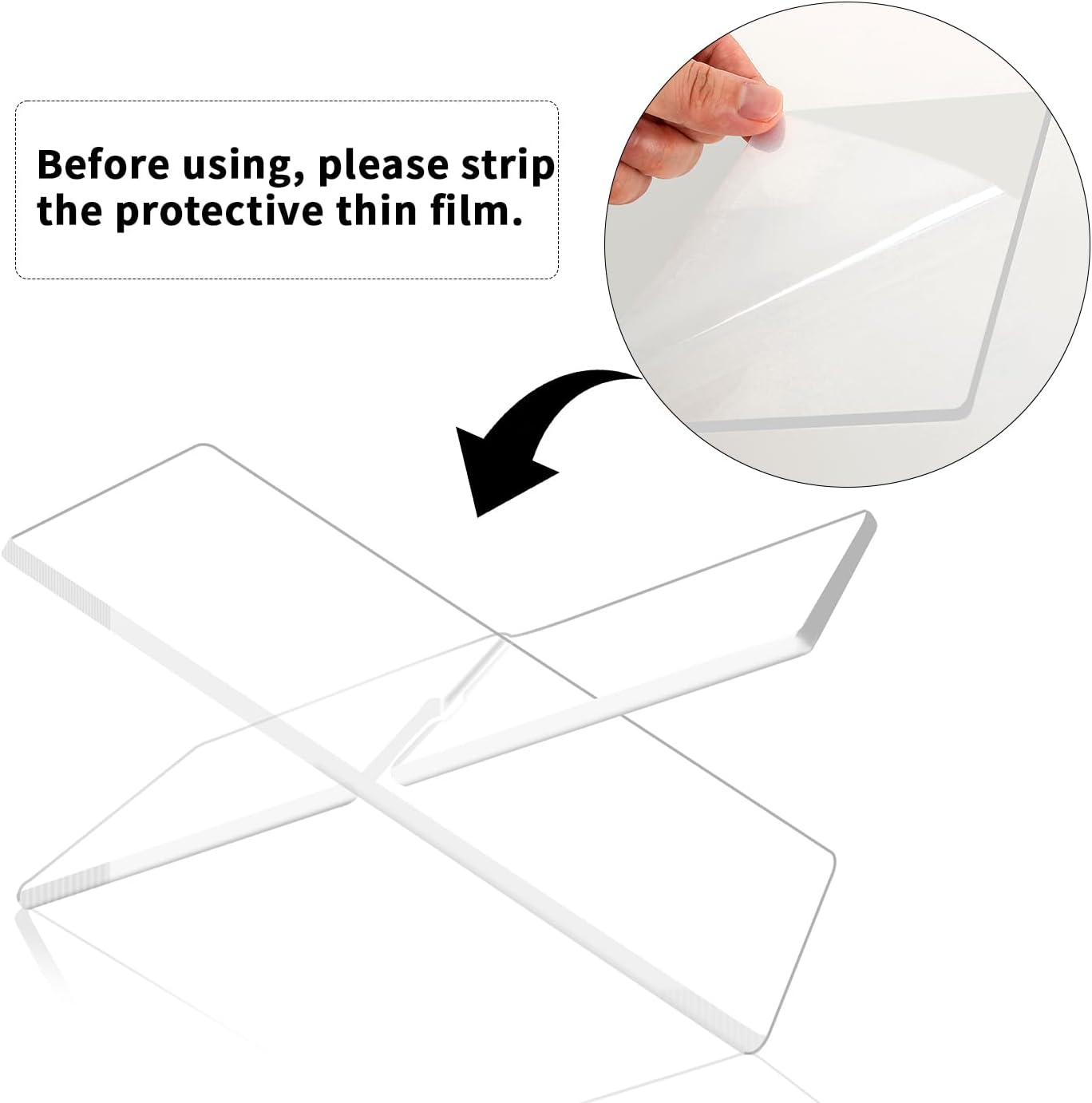 ZOEY Pequeño soporte de acrílico transparente para libros, un soporte de exhibición versátil para todas tus necesidades de libros, perfecto para