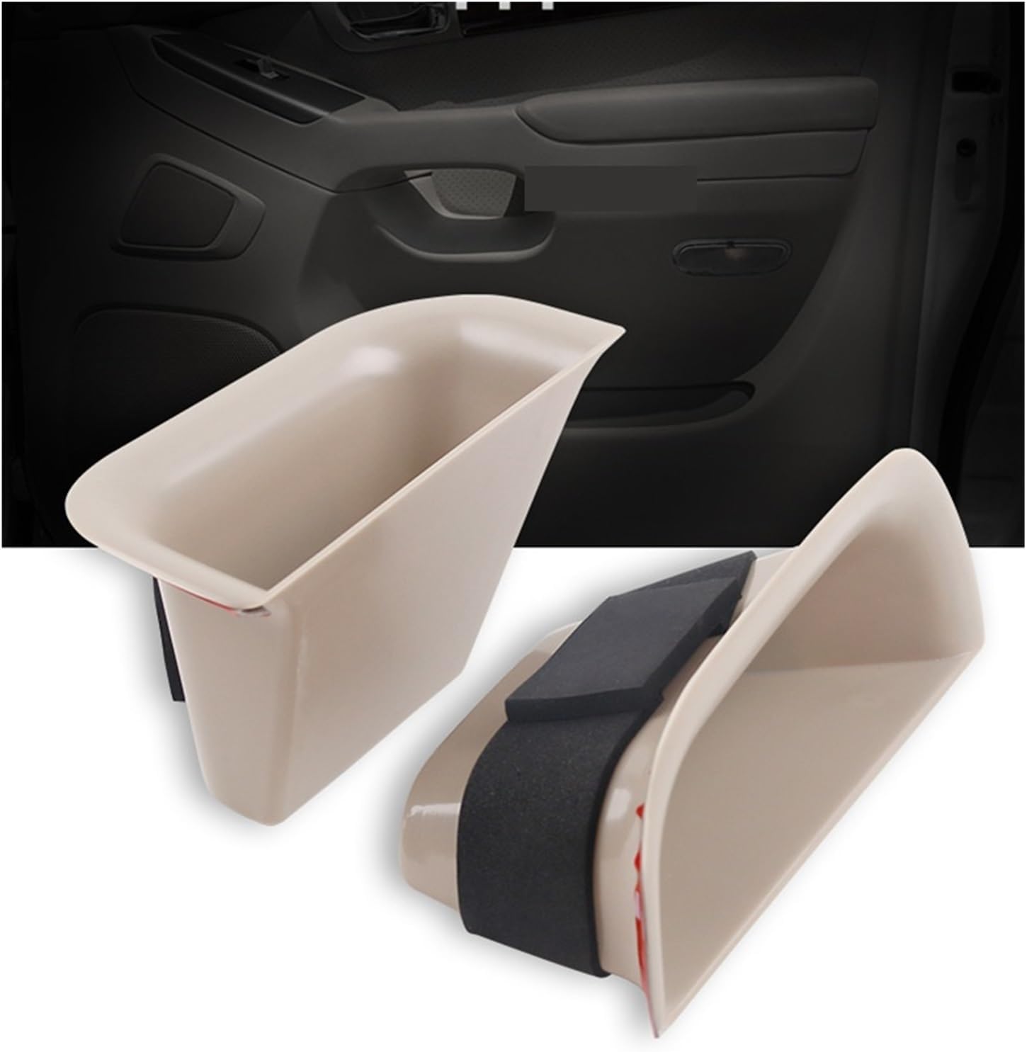 Organizador de puerta para automóvil, bandeja de almacenamiento para reposabrazos 2003-2009 para Toyota Land Cruiser 120 Prado FJ120, accesorios