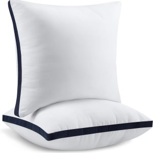 Utopia Bedding Juego de 2 almohadas decorativas con refuerzo, 18 x 18 pulgadas (blanco), para cama y sofá, relleno para sofá Utopia Bedding Juego de 2 almohadas decorativas con refuerzo, 18 x 18 pulgadas (blanco), para cama y sofá, relleno para sofá