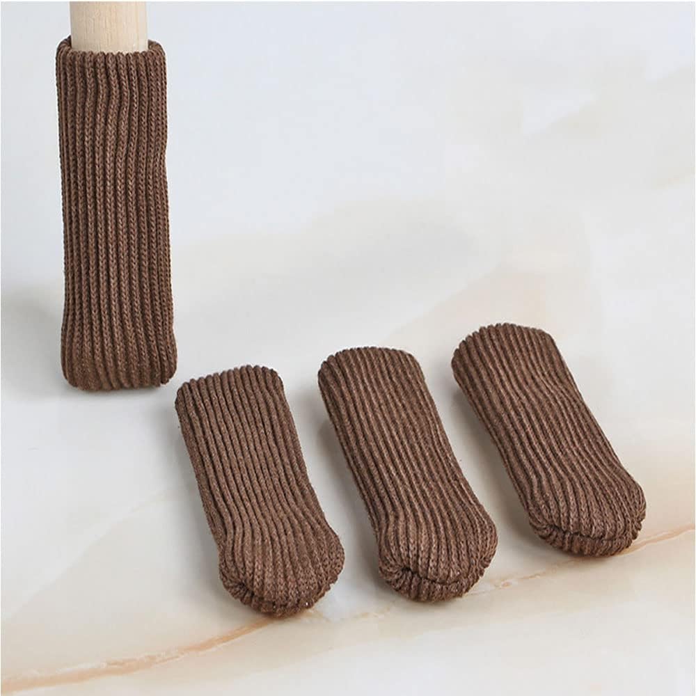 BEBOKI Protectores de calcetines de punto para patas de silla, protectores de piso de madera dura, fundas de patas de taburete de bar de alta